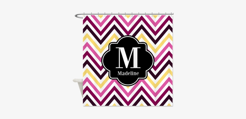 Colorful Chevron Monogram Shower Curtain Colorful Chevron - Colorful Chevron Monogram Shower Curtain, transparent png #1794135