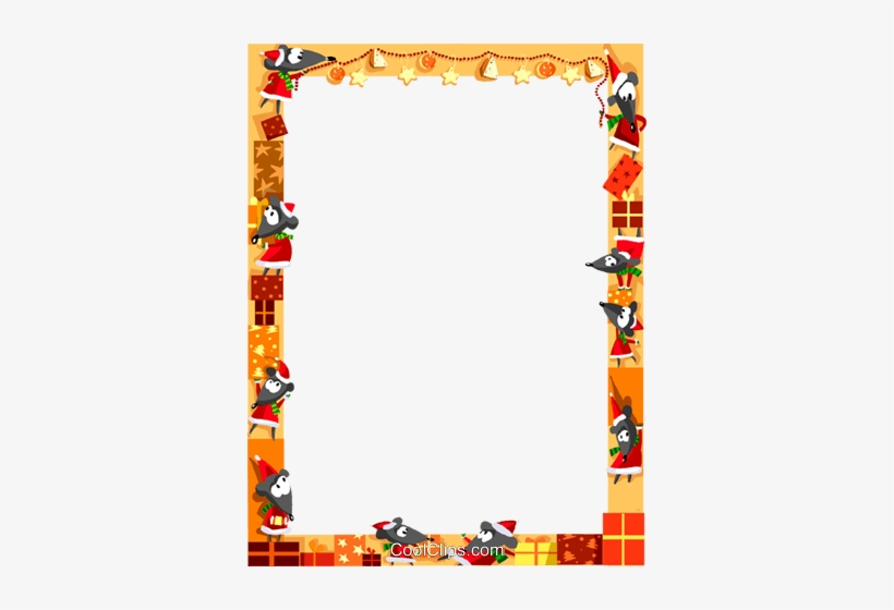 Christmas Themed Frame Royalty Free Vector Clip Art - Christmas Borders And Frames, transparent png #1794257