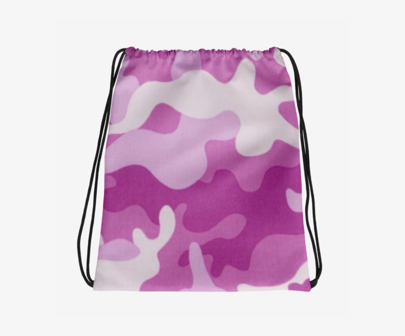 Pink Camouflage Drawstring Bag - Laptop Bag, transparent png #1795634