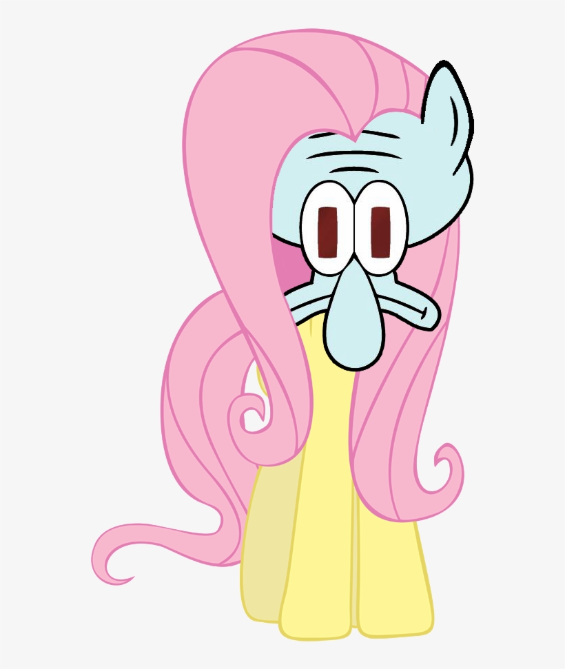 Cult Of Squidward, Fluttershy, Safe, Spongebob Squarepants, - Draw Squidward, transparent png #1795656