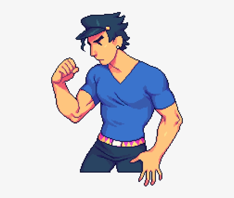 Jotaro My Son I Felt Like Pixeling A Bit After Being - Jotaro Pixel Art Transparent, transparent png #1795660