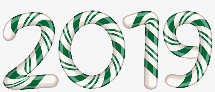 Candy Cane Clipart Winter Christmas Collection And - Urari De An Nou 2018, transparent png #1796190