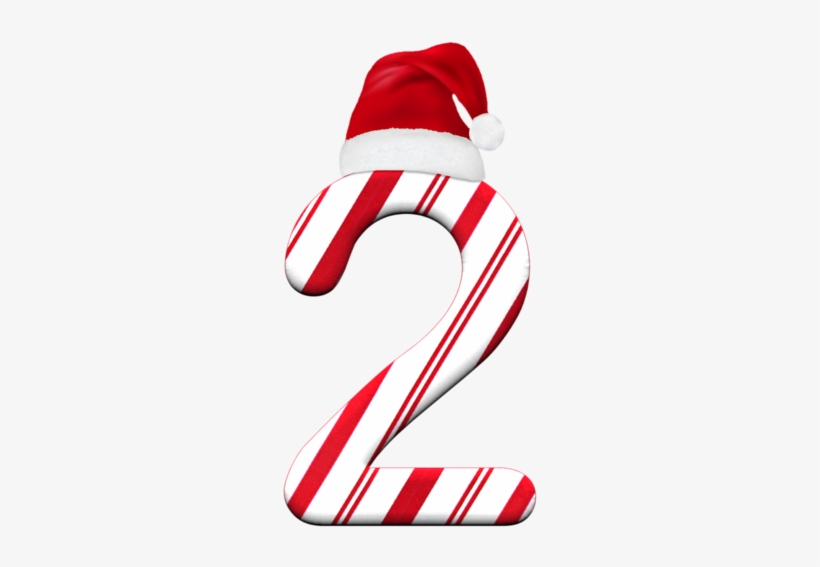 Cartoon Running Candy Cane - Numeros De Navidad, transparent png #1796269