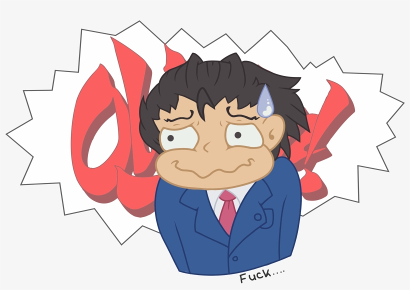 Phoenix Wright From Ace Attroney - Cartoon, transparent png #1796402