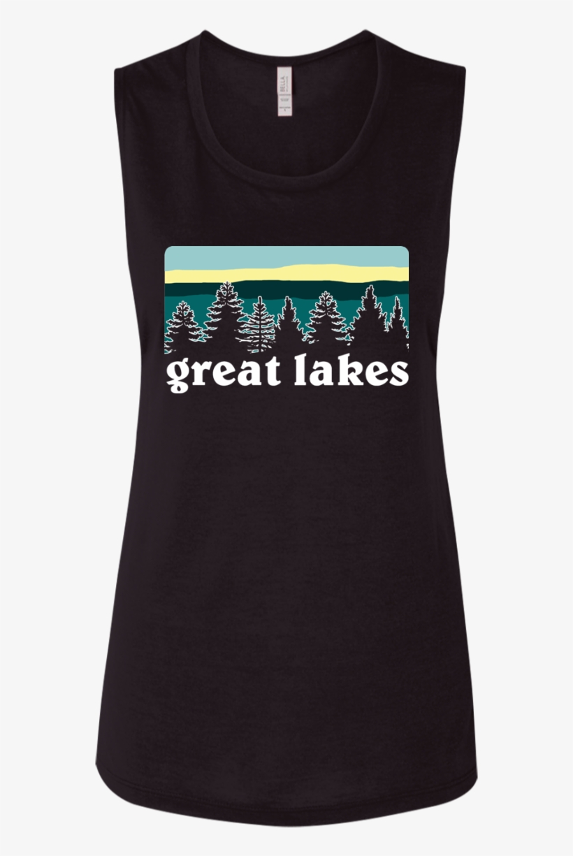 Great Lakes Treeline Ladies' Flowy Muscle - Active Tank, transparent png #1796452