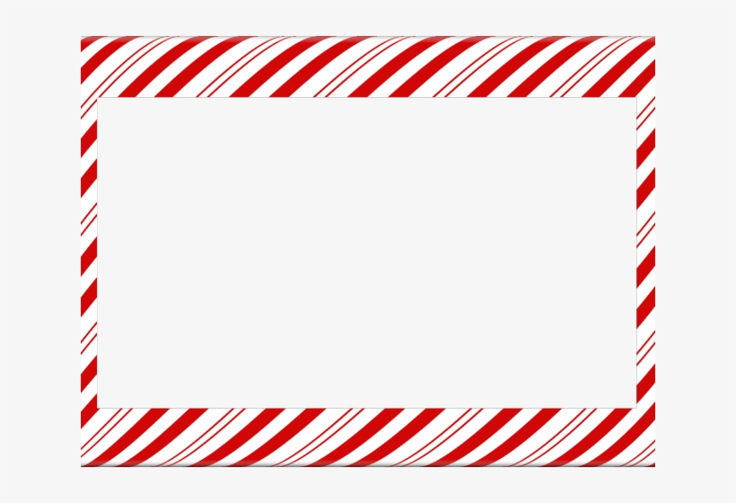 Candy Cane Clipart Banner - Transparent Background Candy Cane Border, transparent png #1796475