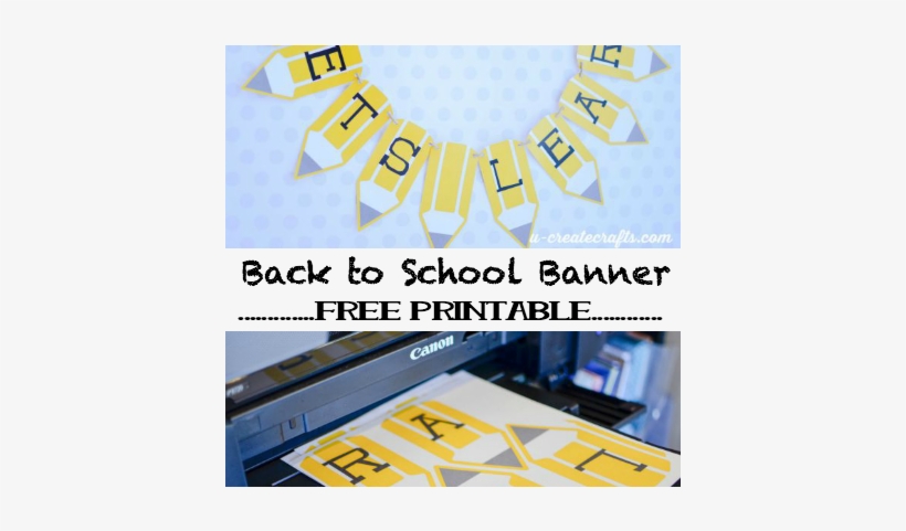 Free Printable Back To School Pencil Banner - Let's Move!, transparent png #1796705