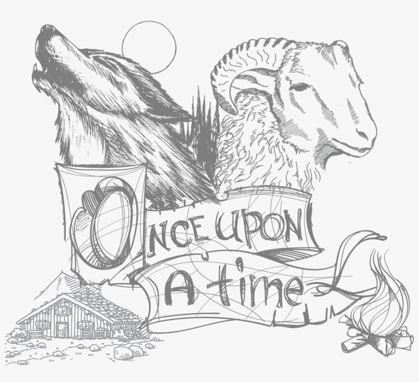 Seguin Never Had Much Luck With Goats - Once Upon A Time Fairy Tale Clipart Black And White, transparent png #1797122