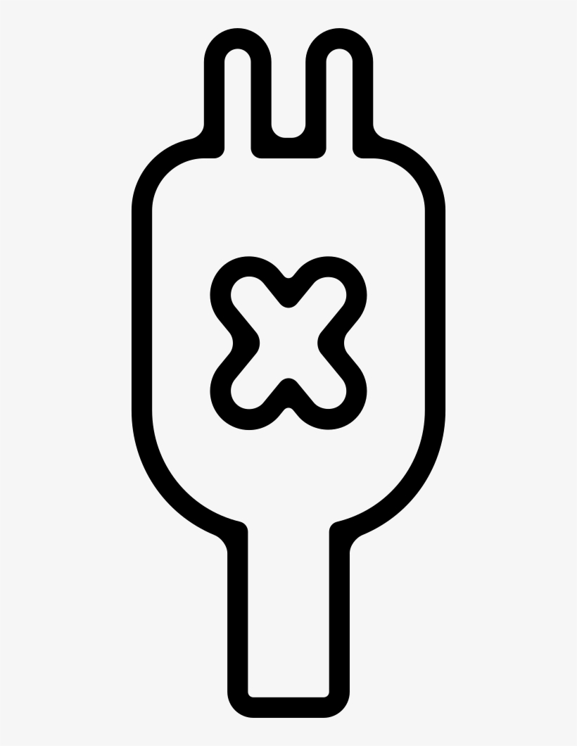 Plug Connector With A Cross Outline Comments - Electrical Connector, transparent png #1797364