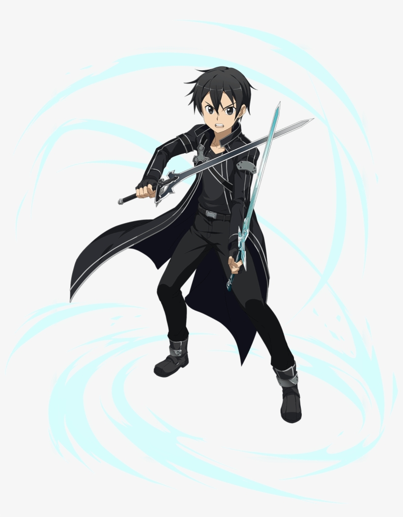 Md Black Swordman - Sword Art Online Memory Defrag Kirito, transparent png #1797700