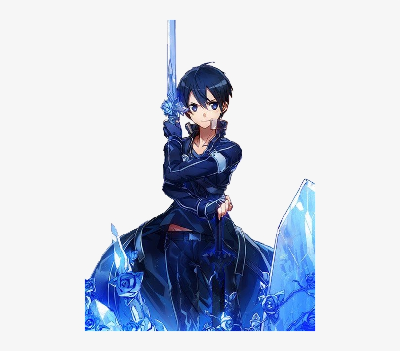 Kirito With Blue Rose Sword - Sword Art Online Kirito Alicization, transparent png #1797877