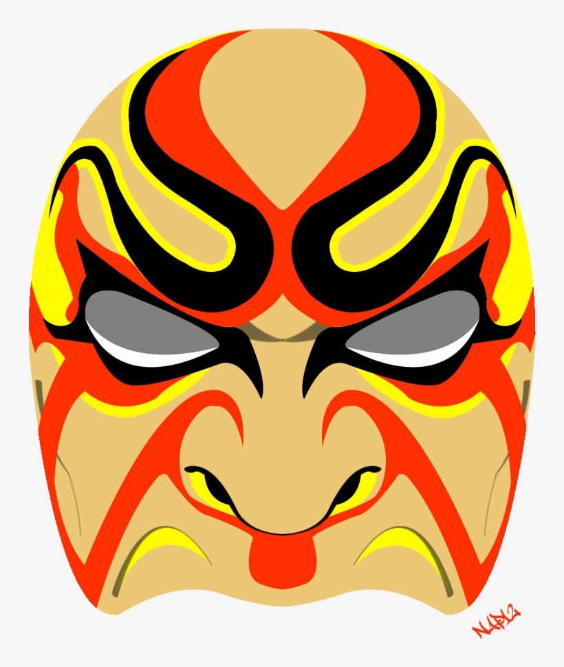 Made A Vector From A Samurai Mask That I Found On Google - Samurai, transparent png #1798428