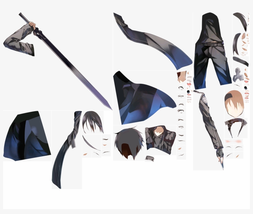 Click For Full Sized Image Kirito - Cartoon, transparent png #1798626