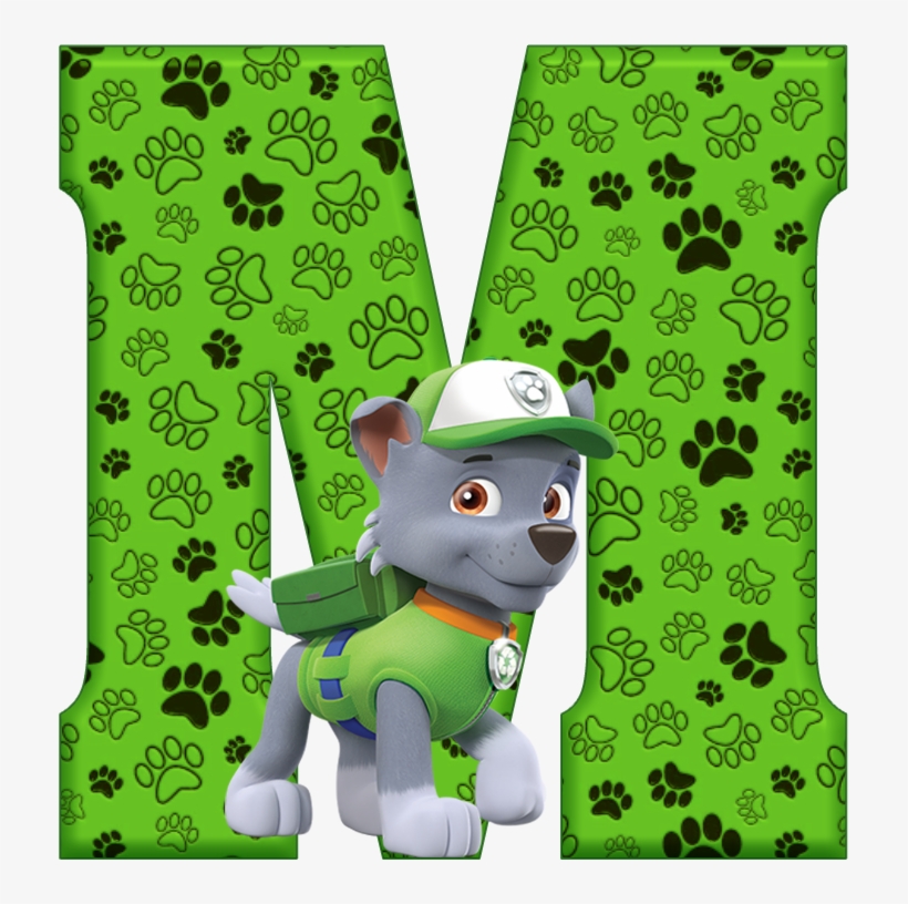 *✿**✿*m*✿**✿*de Alfabeto Decorativo - Rocky Paw Patrol Alphabet, transparent png #1798823