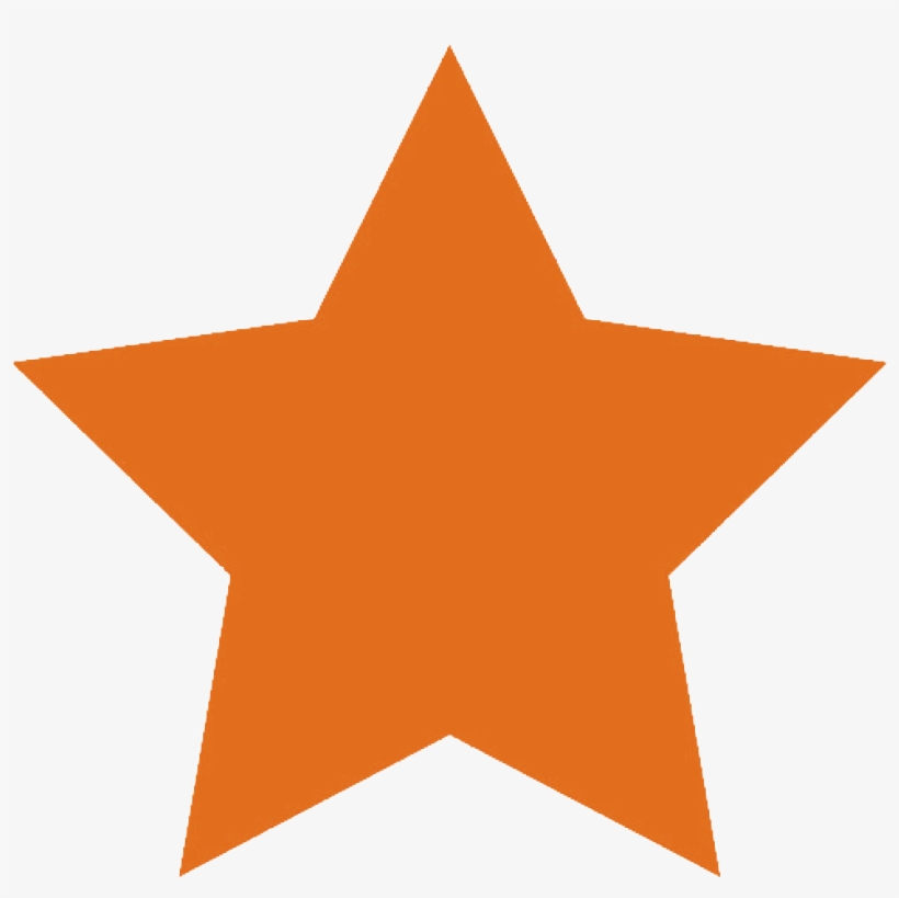 Orange-star - Star Rounded Corners, transparent png #1799232