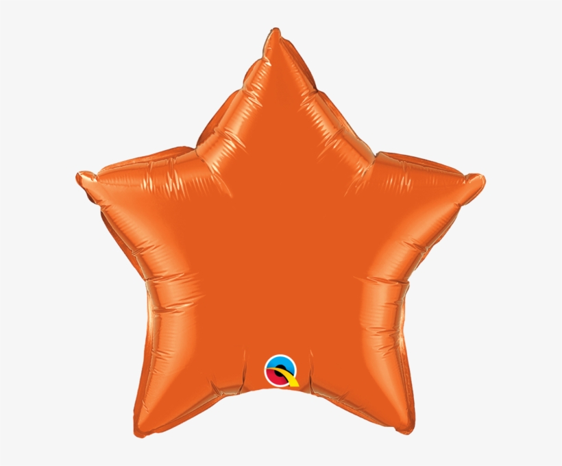20 Orange Star Foil Balloon - Green Star Foil Balloon, transparent png #1799335