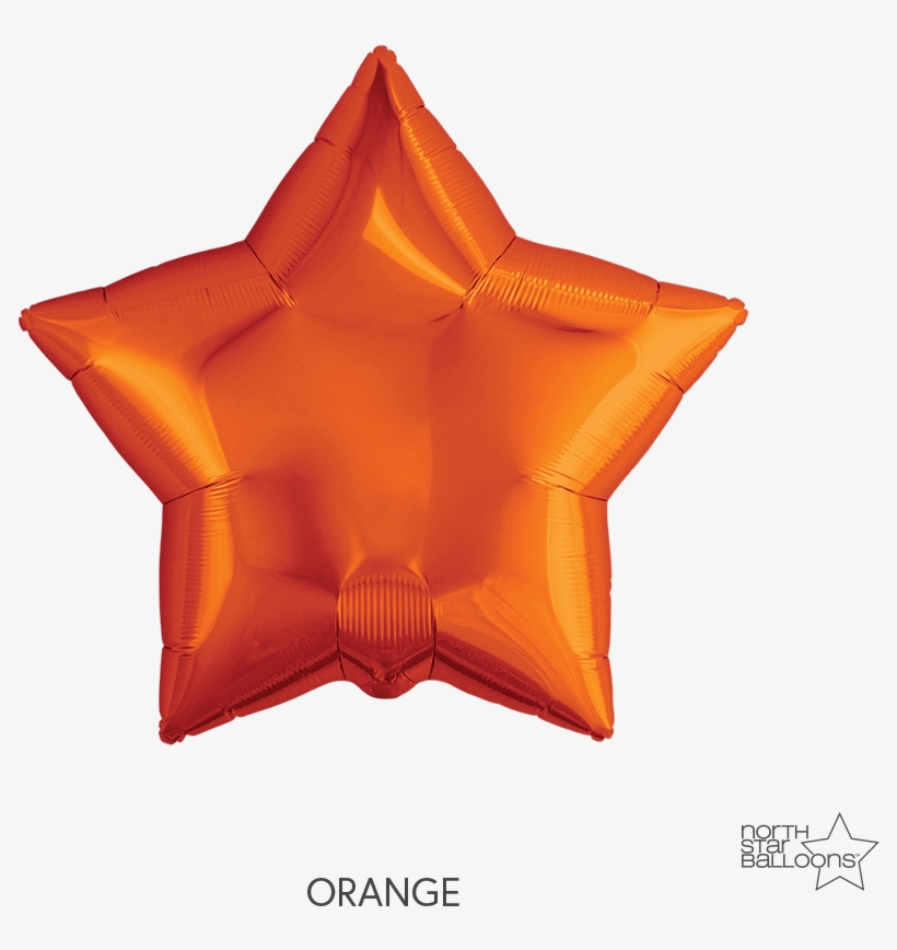 00593 Orange Star 9in Web Mark C, transparent png #1799417