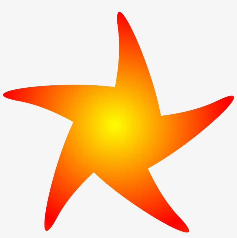 Clipart Stars Orange - Étoile À 5 Branches, transparent png #1799621
