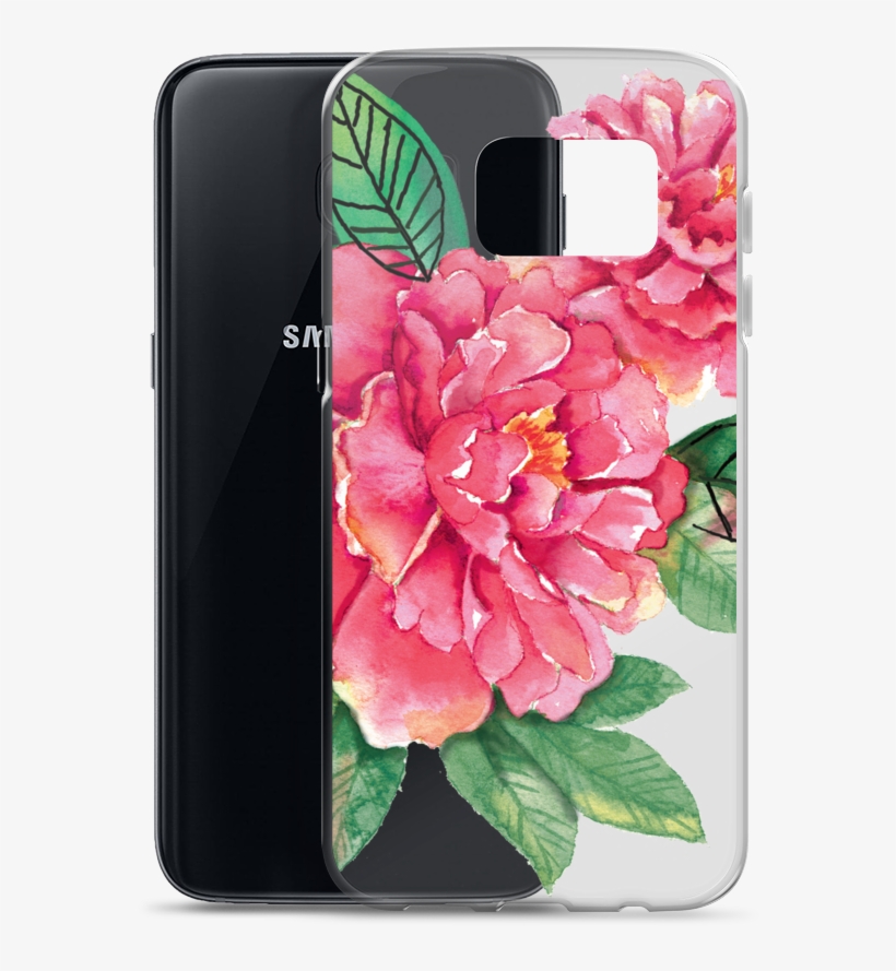 Pink Peonies Samsung Case - Smartphone, transparent png #1799806