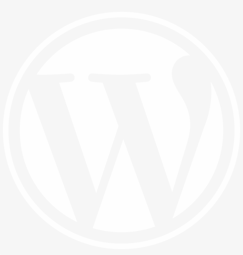 Png - Wordpress Logo White On Black, transparent png #180021