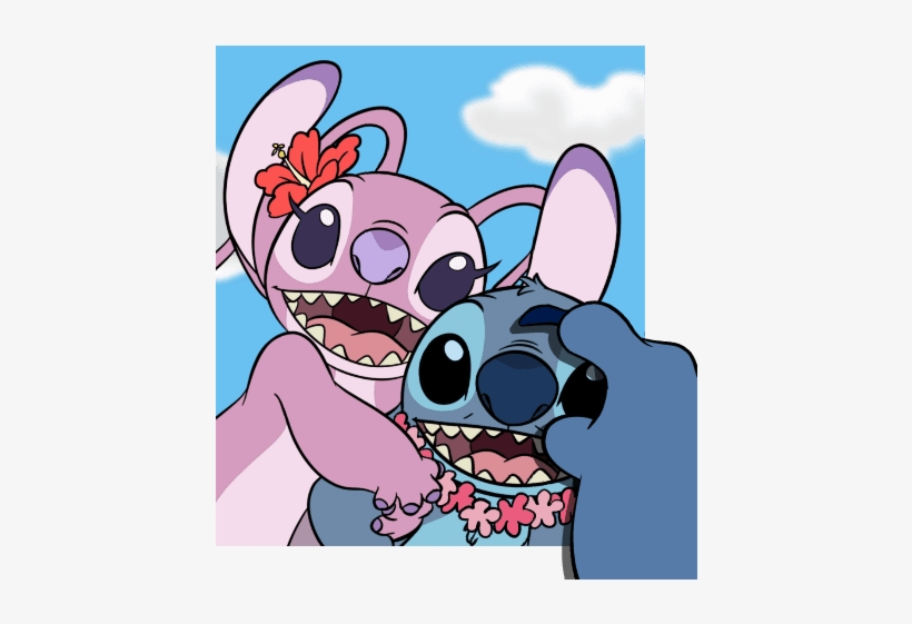 Angel And Stitch Smartphone Smile - Imagenes De Stitch Y Angel, transparent png #180133