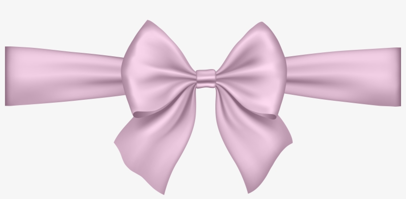Bow Soft Pink Transparent Png Clip Art - Soft Pink Ribbon Png, transparent png #180166