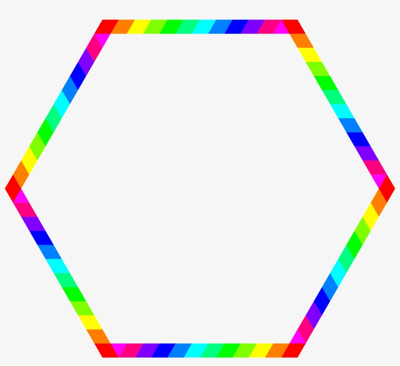 This Free Icons Png Design Of Rainbow Hexagon Ring, transparent png #180189