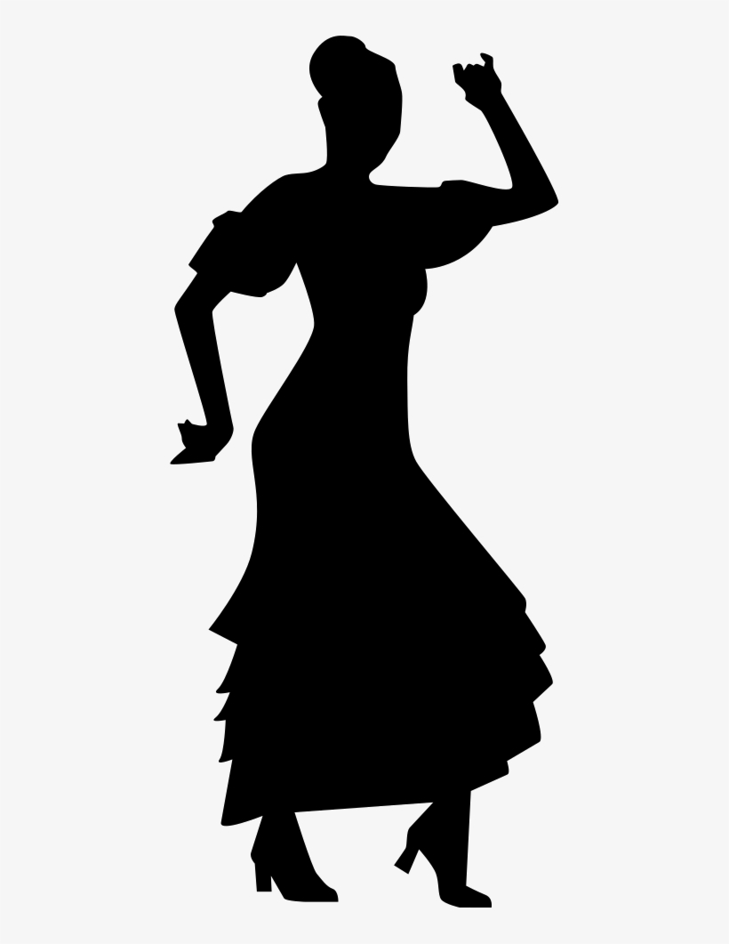Flamenco Woman Silhouette Png Clip Stock - Modest Woman Silhouette Transparent, transparent png #180620