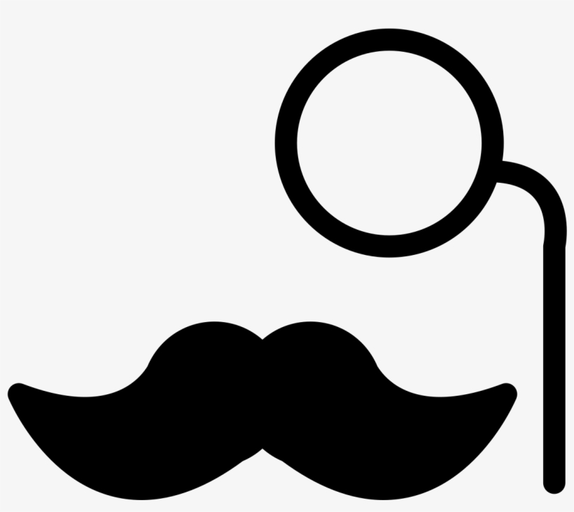 Monocle Transparent Black - Mustache Icon, transparent png #180957