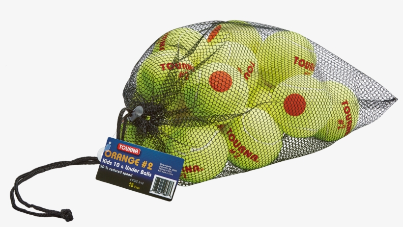 Tourna Green Dot Low Compression Tennis Balls Unique - Tourna Low Compression Stage 2 Orange Dot Tennis Ball, transparent png #181451