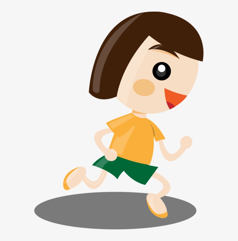 Girl Running Clipart - Girl Running Clipart Png, transparent png #181768
