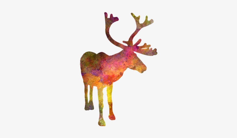 Click And Drag To Re-position The Image, If Desired - Reindeer 02 In Watercolor Bracelet, Brown/dark Salmon/dark, transparent png #181785