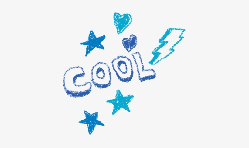Cool And Stars And Hearts Doodled In Blue Crayon - Star, transparent png #181878