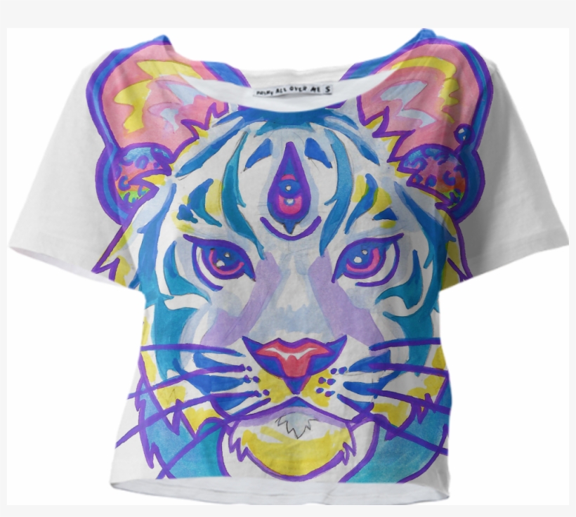 00 Design By Hiddenstash - Redbubble Clairvoyant Pastel Tiger Chiffontop, transparent png #182587