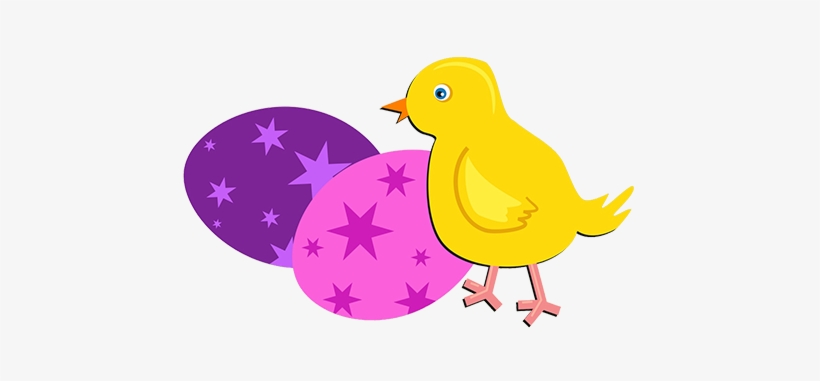 Chicken And Colore Easter Eggs - Transparent Background Easter Chick Png, transparent png #182744