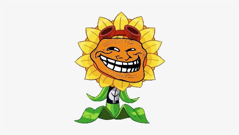Troll Face Png Image - Plants Vs Zombies Heroes Destello Solar, transparent png #182747