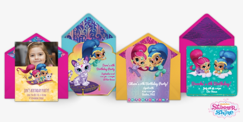 Shimmer And Shine Online Invitations - Shimmer Y Shine Invitation, transparent png #182863