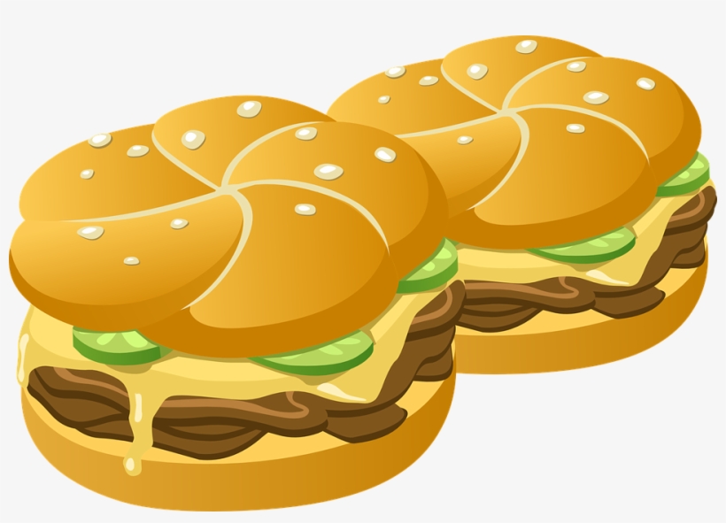 Transparent Bread Cliparts - Hamburgers Clipart, transparent png #183070