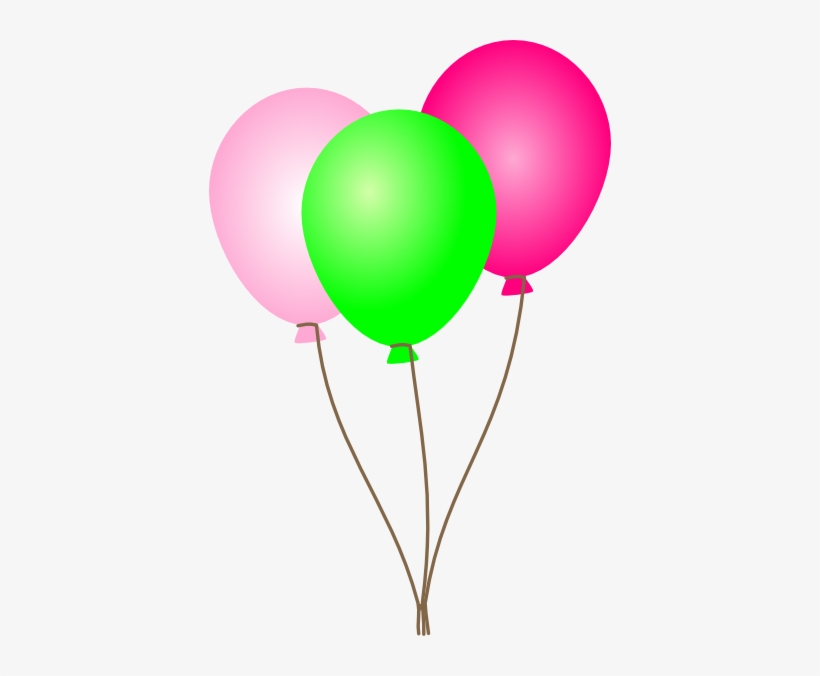 Balloons Clip Art - Pink And Green Balloon, transparent png #183261