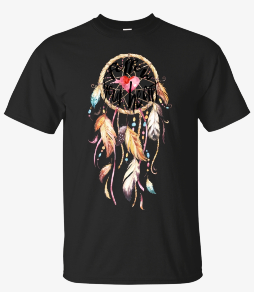 Watercolor Follow Your Heart Dream Catcher With Feathers - Baskettball T-shirt Nothing Beats Basketball, transparent png #183498