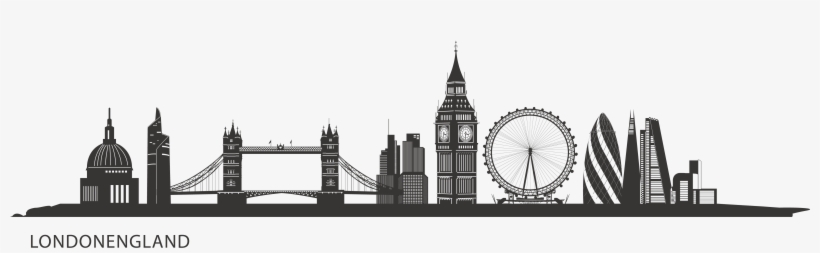 Central Silhouette Painting City - London Skyline Silhouette Png, transparent png #183784