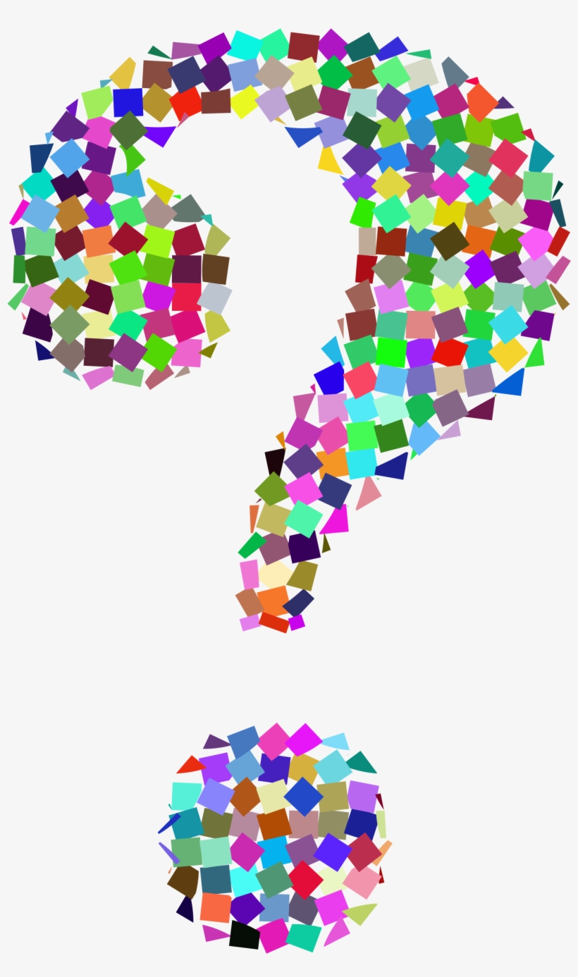 Clipart Prismatic Confetti Question Mark - Colorful Question Mark Clipart, transparent png #183908