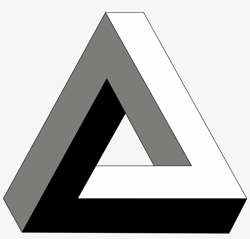 Vector Triangles Infinite - Penrose Triangle, transparent png #184336