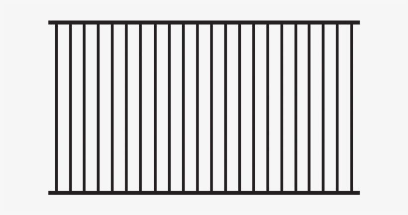 Flat Top Panel - Black Metal Fence Panel, transparent png #184386