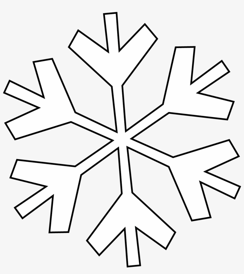 Png Free Library Cute Snowflake Clipart Black And White - Snowflake Clipart Black And White Png, transparent png #184444