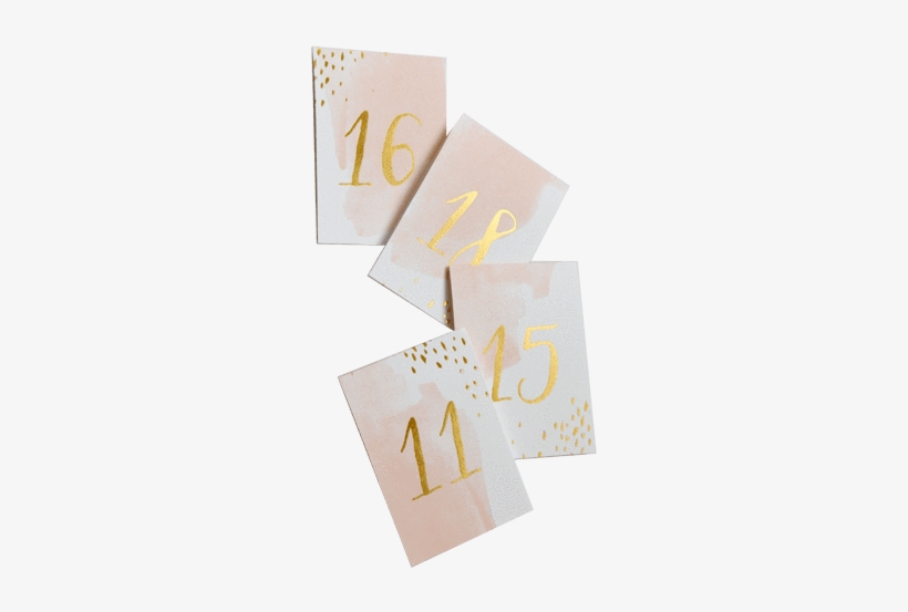 Place Cards Table Numbers - Daydream Peach Watercolor Paper Table Numbers, transparent png #184463