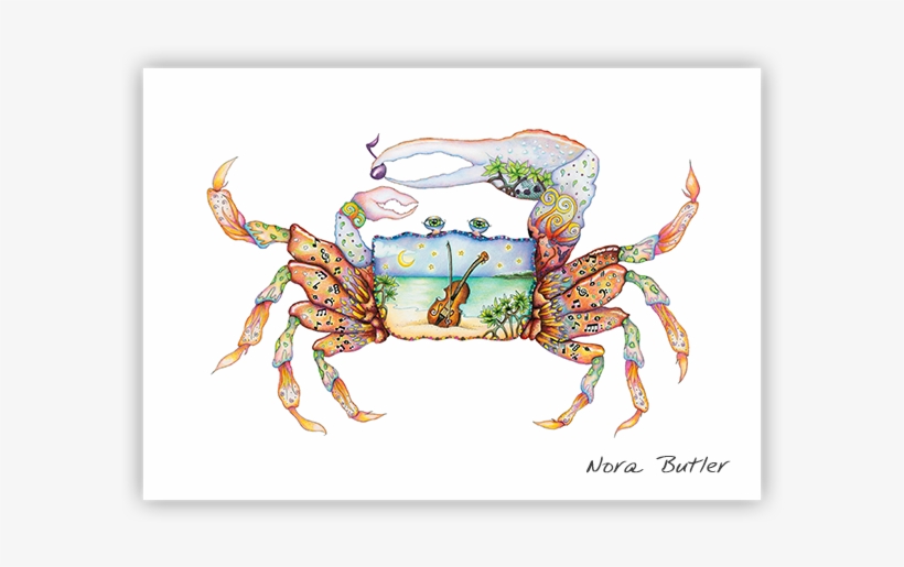 Fiddler Crab Print By Nora Butler - Crab, transparent png #184596