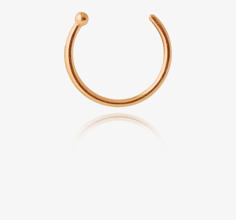 16k Rose Gold Nose Hoop Piercingdubai - Gold Nose Ring Transparent, transparent png #184813