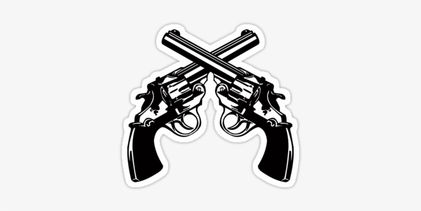 Revolvers By Karl Whitney - Crossed Guns, Pop Art Print, transparent png #184946