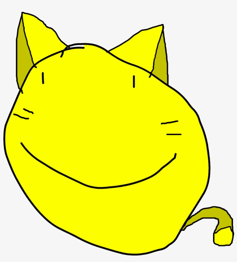 Cat Yellow Face - Wiki, transparent png #185024